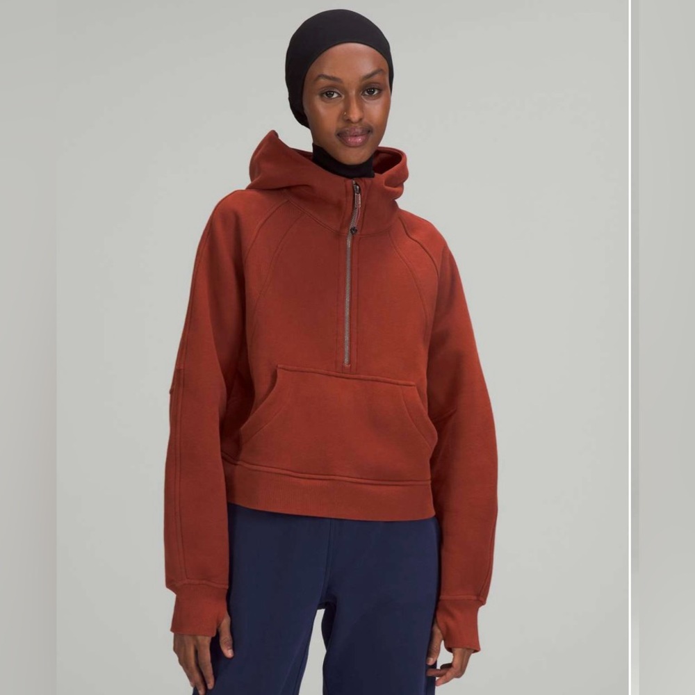 Lululemon scuba oversized half-zip hoodie in Date Brown